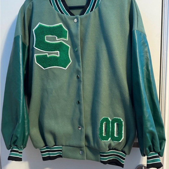 Green Varsity Jacket - Picture 3 of 4